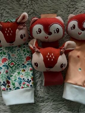 Baby Wrist & Sock Plush Deer Rattles (0-12 Months)
